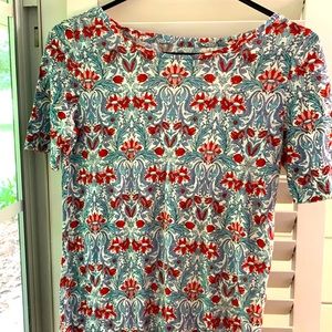 Loft || Blue and Red Dress Shirt || XS